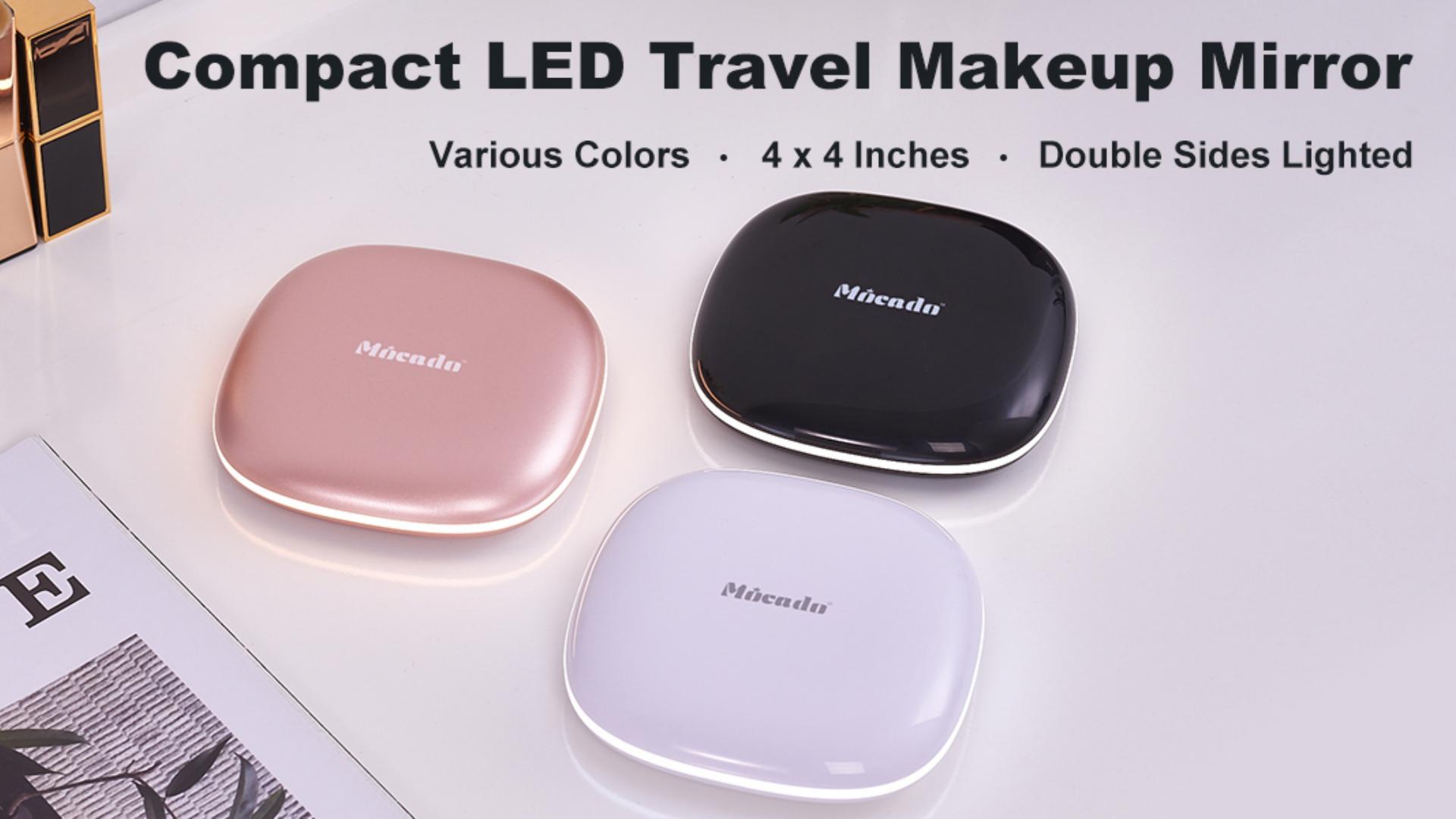 Amazon.com: Mocado Compact LED Magnifying Travel Makeup-Mirror - 4
